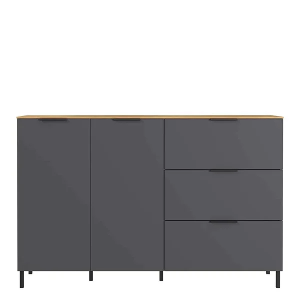 151x98x40 Hohe Kombi-Kommode In Dunkelgrau – Lurys 3